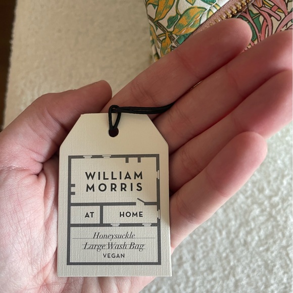 NWT William Morris At Home Honeysuckle Large Wash Bag - Picture 7 of 10